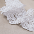 Light Ivory French Beaded Floral Corded Lace Trim - Rex Fabrics