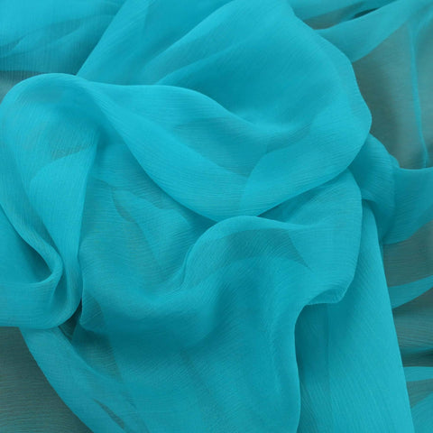 Blue Crush Silk Chiffon - Rex Fabrics