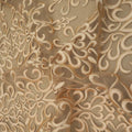 Brown Abstract Embroidered Tulle Fabric - Rex Fabrics