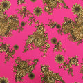 Fuchsia Animal Print and Scroll Printed Jersey - Rex Fabrics