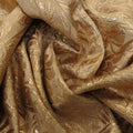 Golden Floral Print Silk Brocade - Rex Fabrics