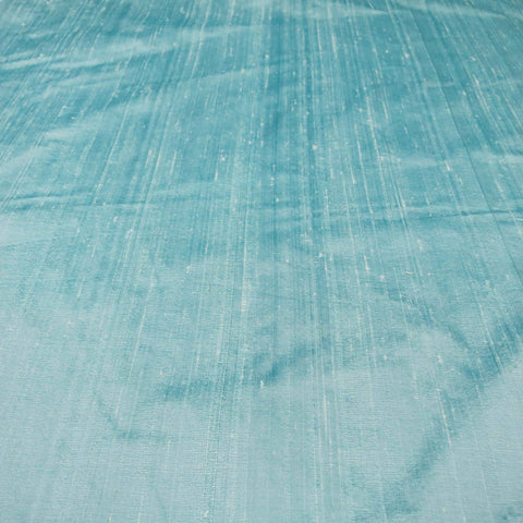 Light Aqua Dupioni/Shantung Raw Silk - Rex Fabrics