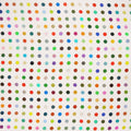Multicolored Polka Dots on White Silk - Rex Fabrics
