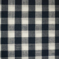 Navy Gingham Cotton Blended Broadcloth - Rex Fabrics