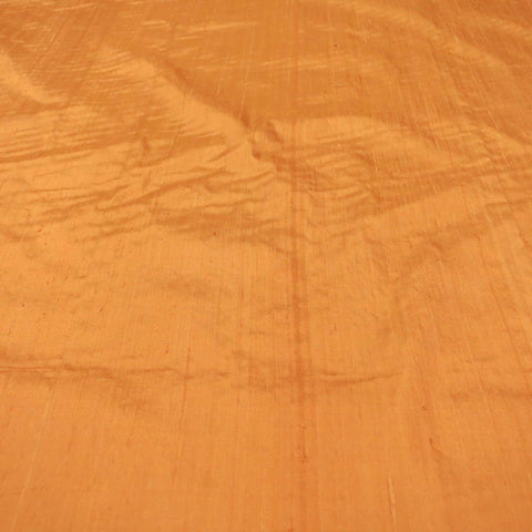 Orange Dupioni/Shantung Raw Silk - Rex Fabrics