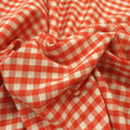 Orange Gingham Cotton Blended Broadcloth - Rex Fabrics