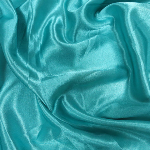 Teal Polyester Crepe Back Satin - Rex Fabrics