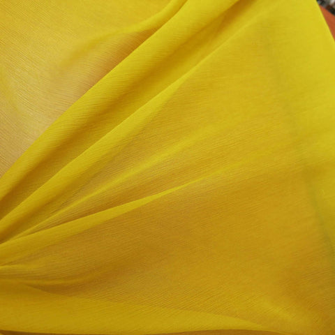 Yellow Crush Silk Chiffon - Rex Fabrics