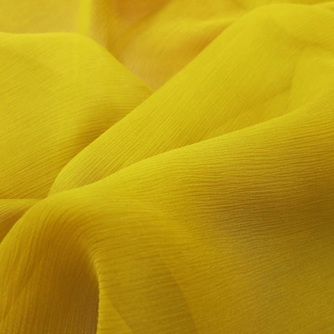 Yellow Crush Silk Chiffon - Rex Fabrics