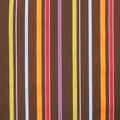 Brown Multi-Colored Stripe 100% Fine Cotton Fabric - Rex Fabrics