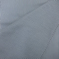 Navy and White Striped and Pin Stripe 100% Fine Cotton Fabric - Rex Fabrics