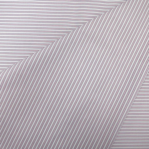 Pink and White Striped 100% Fine Cotton Fabric - Rex Fabrics