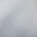 White and Blued Stripe 100% Fine Cotton Fabric - Rex Fabrics
