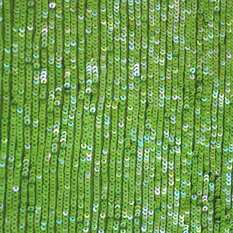 Heavily Embroidered Fern Green Sequin Fabric - Rex Fabrics