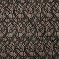 Black Abstract Designed Guipure Lace Fabric - Rex Fabrics