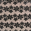 Black Sequin Embellished Floral Guipure Lace - Rex Fabrics