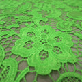 Fluorescent Green Floral Paisley Guipure Lace - Rex Fabrics