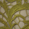 Gold Fleur De Lis Floral Guipure Lace - Rex Fabrics