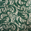 Green Fleur De Lis Floral Guipure Lace - Rex Fabrics