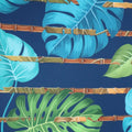 Dark Blue Multicolored Floral Printed Polyester - Rex Fabrics