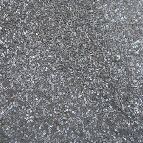 Grey Heavily Sequin Embroidered Fashion Fabric - Rex Fabrics