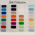 Sunset Papaya Solid 54" Wide Silk Charmeuse Fabric 19mm - Rex Fabrics