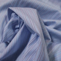 Soktas Electric Blue and White Striped Finest Cotton Fabric - Rex Fabrics