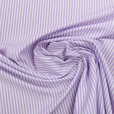 Soktas Heliotrope Gray and White Striped Finest Cotton Fabric - Rex Fabrics