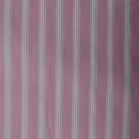Soktas Mauve Taupe and White Striped Finest Cotton Fabric - Rex Fabrics