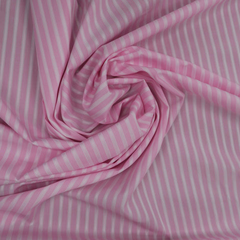 Soktas Mauve Taupe and White Striped Finest Cotton Fabric - Rex Fabrics