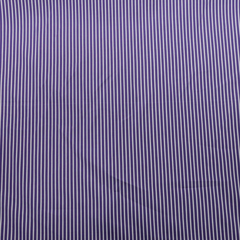 Soktas Royal Purple and White Striped Finest Cotton Fabric - Rex Fabrics