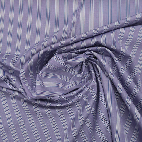 Soktas Shades of Blue Multi-Striped Finest Cotton Fabric - Rex Fabrics