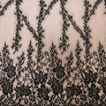 Black Floral Abstract Vintage Solstiss Lace - Rex Fabrics