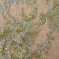 Gold and Silver Floral Metallic on Black Solstiss Vintage Lace - Rex Fabrics