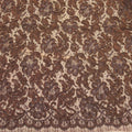 Copper Floral Corded Design on Black Tulle Fashion Lace - Rex Fabrics