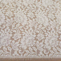 White Floral Design on White Tulle Fashion Lace - Rex Fabrics