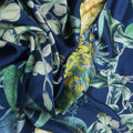 Blue Heavy Floral Printed Floral - Rex Fabrics