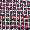 Boucle Multicolored White, Navy Blue and Red Fabric - Rex Fabrics