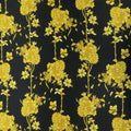Golden Floral Abstract Printed Silk - Rex Fabrics