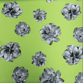 Green Floral Abstract Printed Silk - Rex Fabrics
