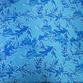 Light Blue Floral Abstract Printed Synthetic Fiber Fabric - Rex Fabrics