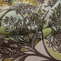Light Brown Floral Abstract Printed Silk - Rex Fabrics