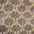Light Brown Floral Abstract Printed Silk - Rex Fabrics