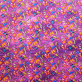 Purple with Multicolored Butterflies Patterned Printed Fabric - Rex Fabrics
