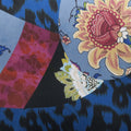Violet Heavily Geometric Patterned Printed Silk - Rex Fabrics