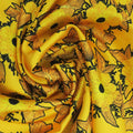 Yellow Foral Printed Silk - Rex Fabrics