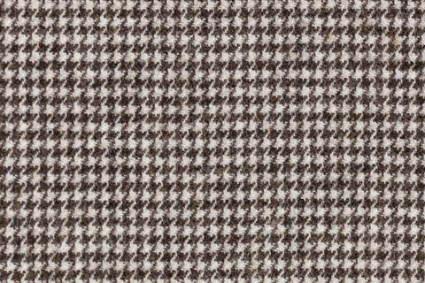 Aspen mel Brown Houndstooth Flannel Shirting - Rex Fabrics